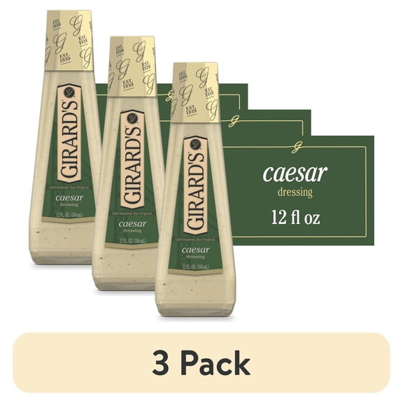 (3 pack) Girard's - Caesar Dressing, 12 fl oz