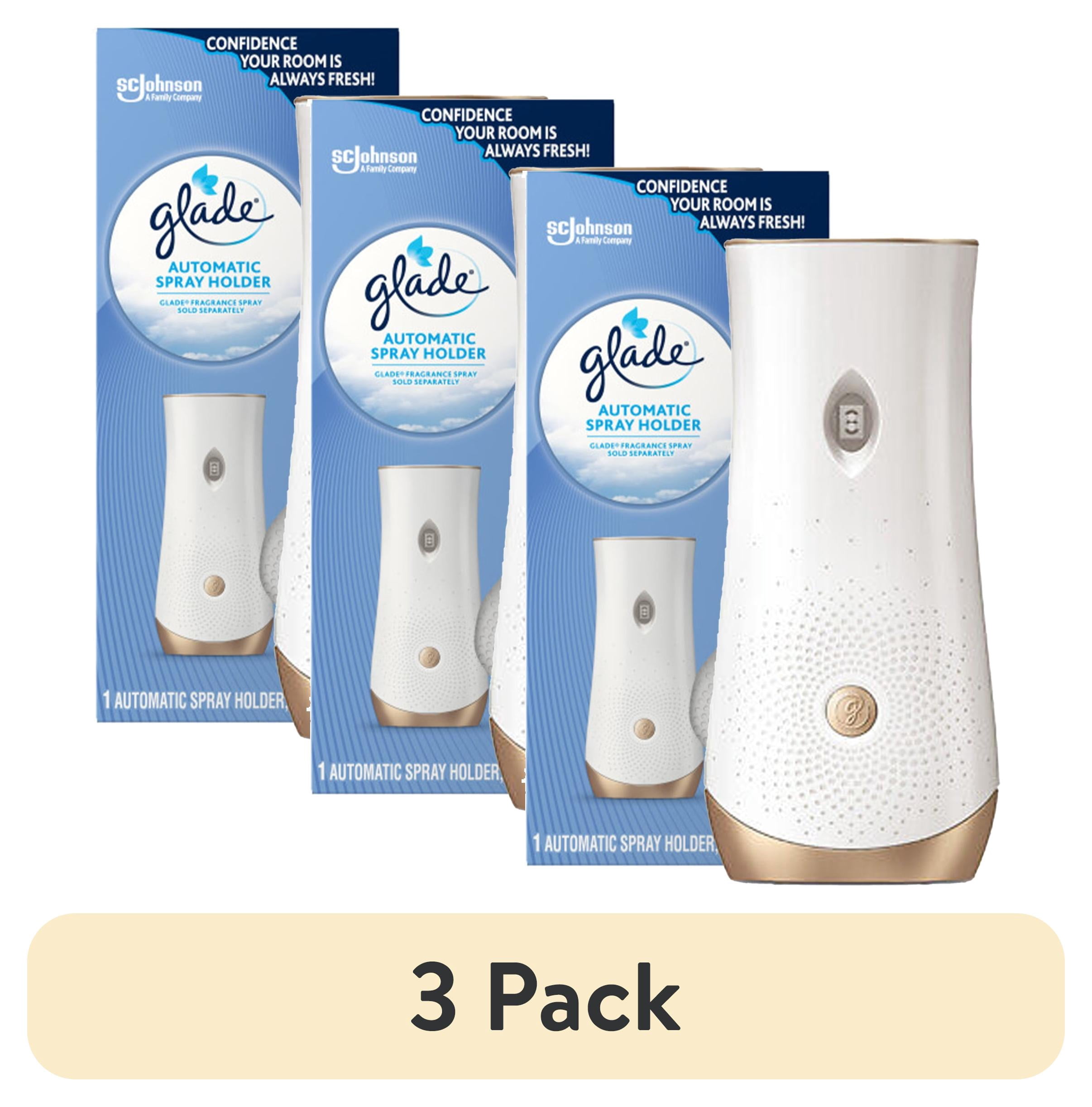 (3 pack) Glade Automatic Spray Holder, Battery-Operated Air Freshener Spray, 10.2 oz, 1 Count