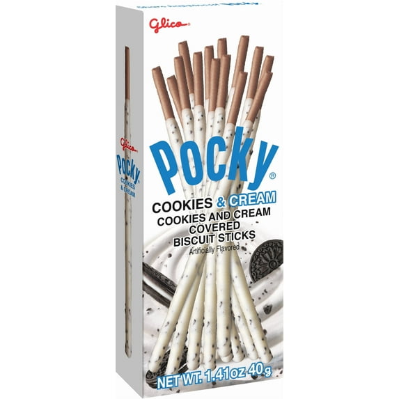 (3 pack) Glico Pocky Biscuit Sticks, Cookies & Cream, 1.41 Oz