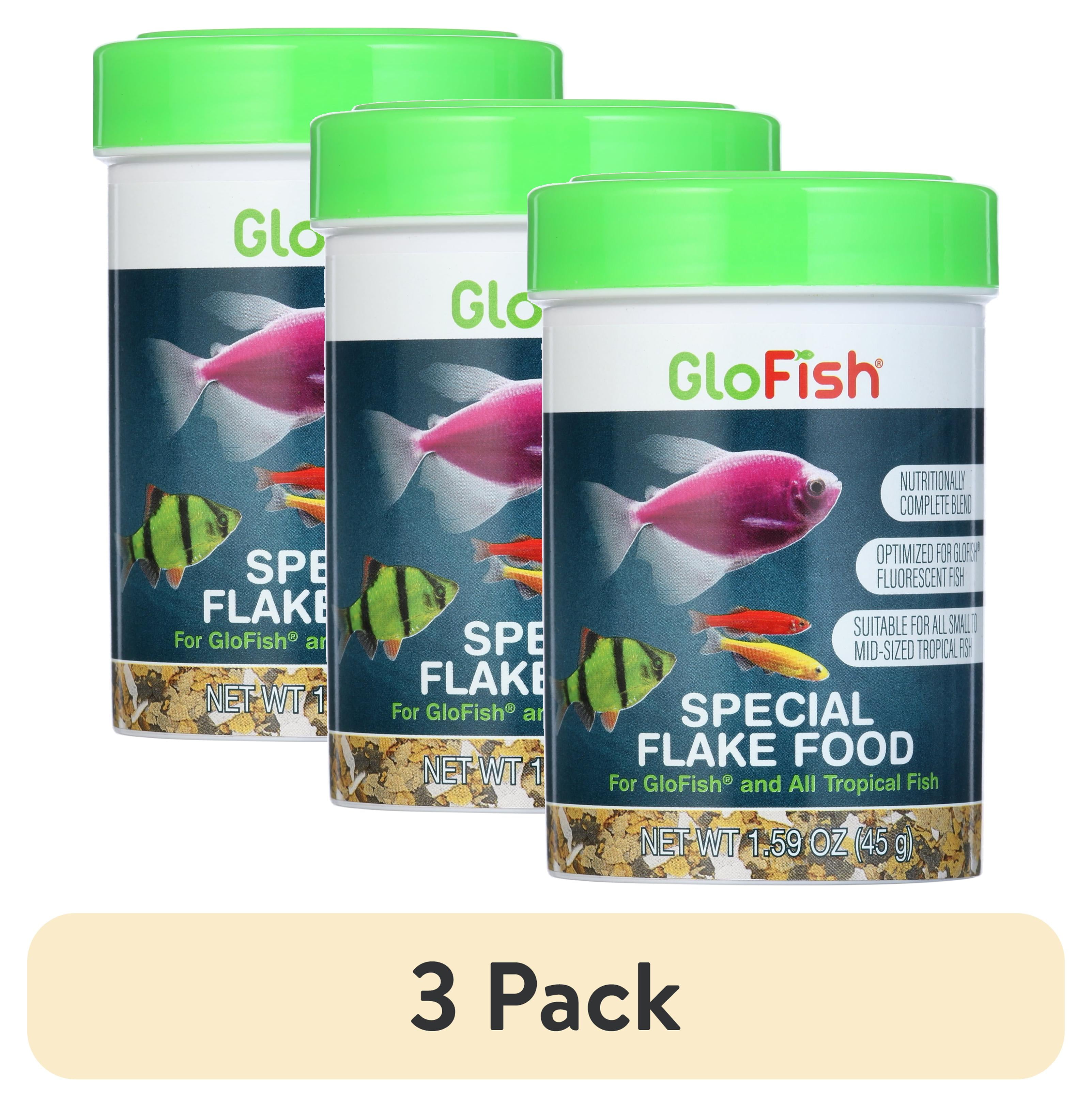 (3 pack) GloFish Special Flake Fish Food, for GloFish and Small to Mid-Size Tropical Freshwater Fish, 1.59 oz