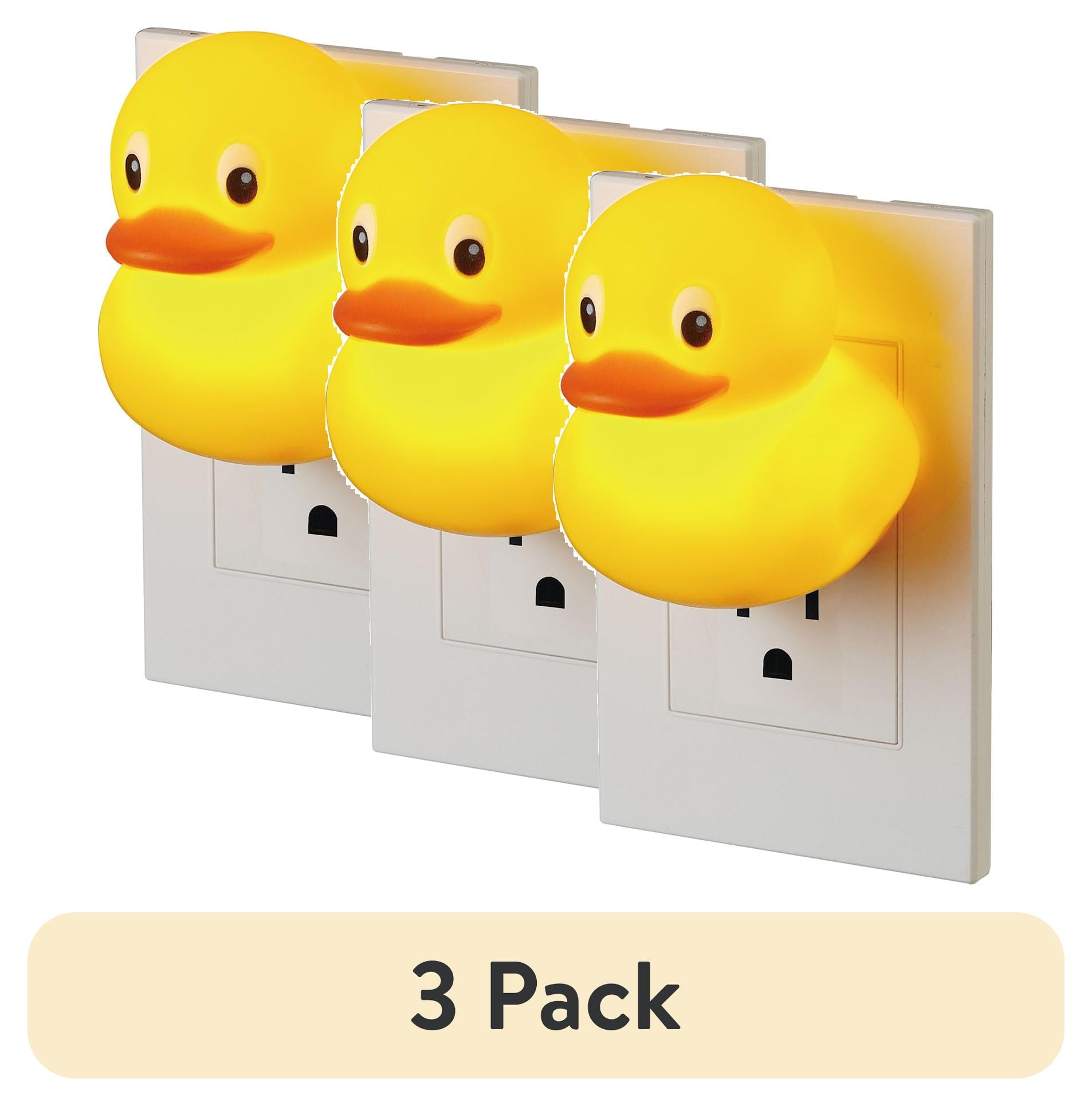 (3 pack) Globe Electric LED Duck Automatic Dusk to Dawn LED Plug-In Kids Night Light, 2.43" Height, 0.3" Width