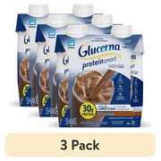 3 pack Glucerna Protein Smart Diabetic Protein Shake, Chocolate, 11-fl-oz Carton, 4 Count