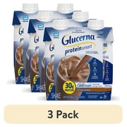 3 pack Glucerna Protein Smart Diabetic Shake, Chocolate, 11 fl oz carton, 4 Count