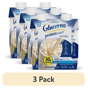 3 pack Glucerna Protein Smart Diabetic Protein Shake, Vanilla, 11-fl-oz Carton, 4 Count