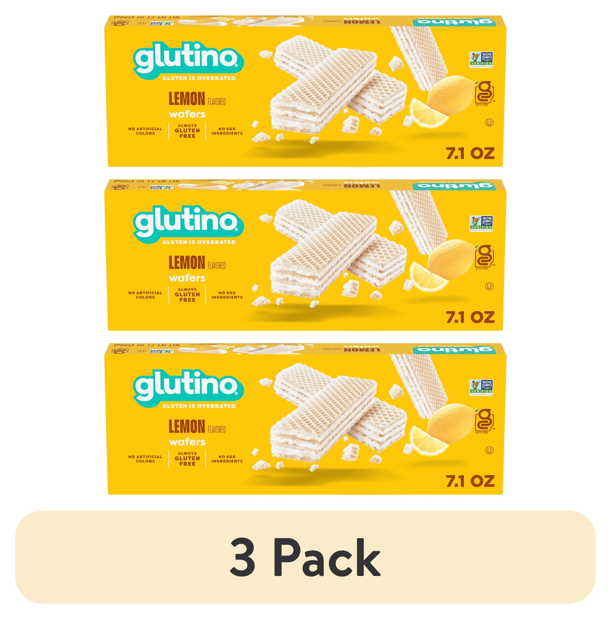 (3 pack) Glutino Gluten Free Lemon Flavored Wafers, 7.1 oz.