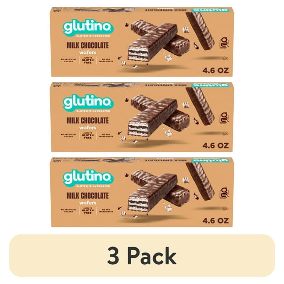 (3 pack) Glutino Gluten Free Milk Chocolate Wafers, 4.6 oz.