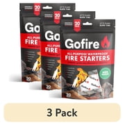 (3 pack) GoFire 20 Pack Ultimate All Purpose Fire Starters