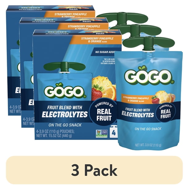 GoGo squeeZ Electrolyte 4pk - Fruit snacks for food retail