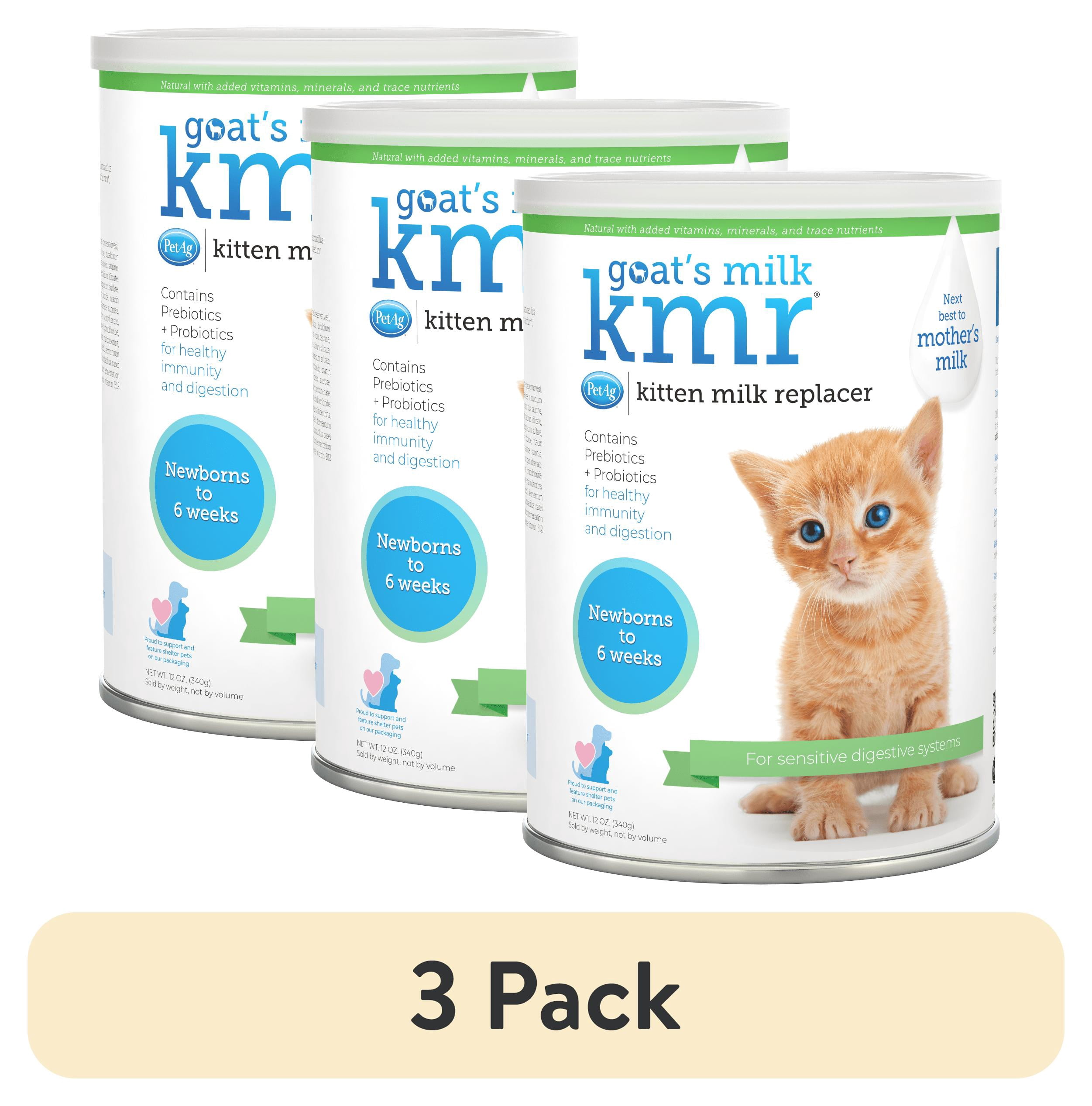 (3 pack) Goat's Milk KMR Powder Milk Replacer For Kittens - 12 oz
