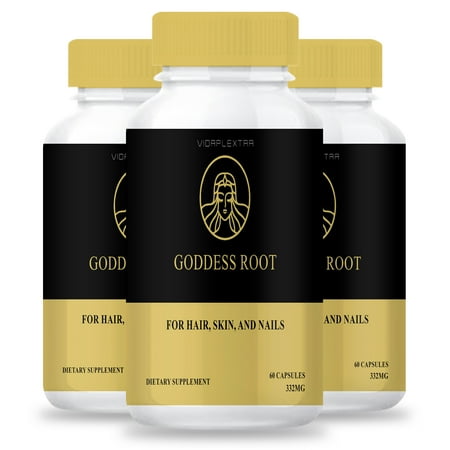(3 pack) Goddess Root Capsules - Goddess Root Hair Skin & Nails Capsules