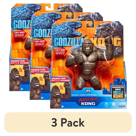 (3 pack) Godzilla vs Kong Deluxe Battle Roar Kong with Sound