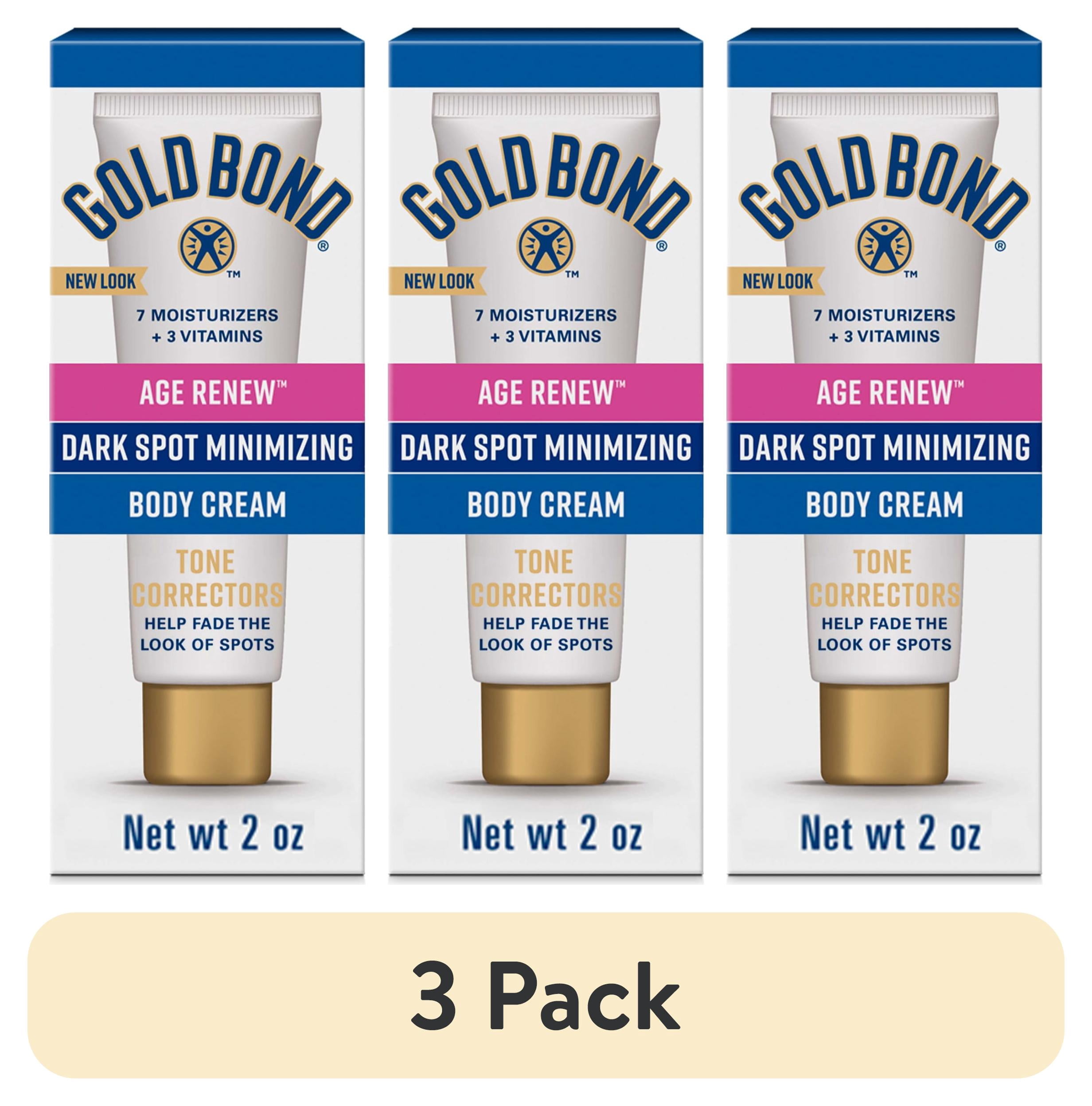 (3 pack) Gold Bond Age Renew Dark Spot Minimizing Age Renew Body Cream, 2 oz., With No Bleaching Agents
