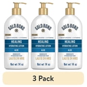 3 pack Gold Bond Healing Hydrating Lotion, 14 oz., Body Lotion With Aloe, Moisturizes, Immediate 24-Hour Hydration