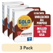(3 pack) Gold Medal Unbleached All Purpose Flour, 10 lb Bag