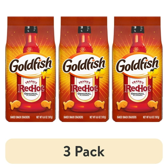 (3 pack) Goldfish Franks RedHot Bag, 6.6 oz Bag