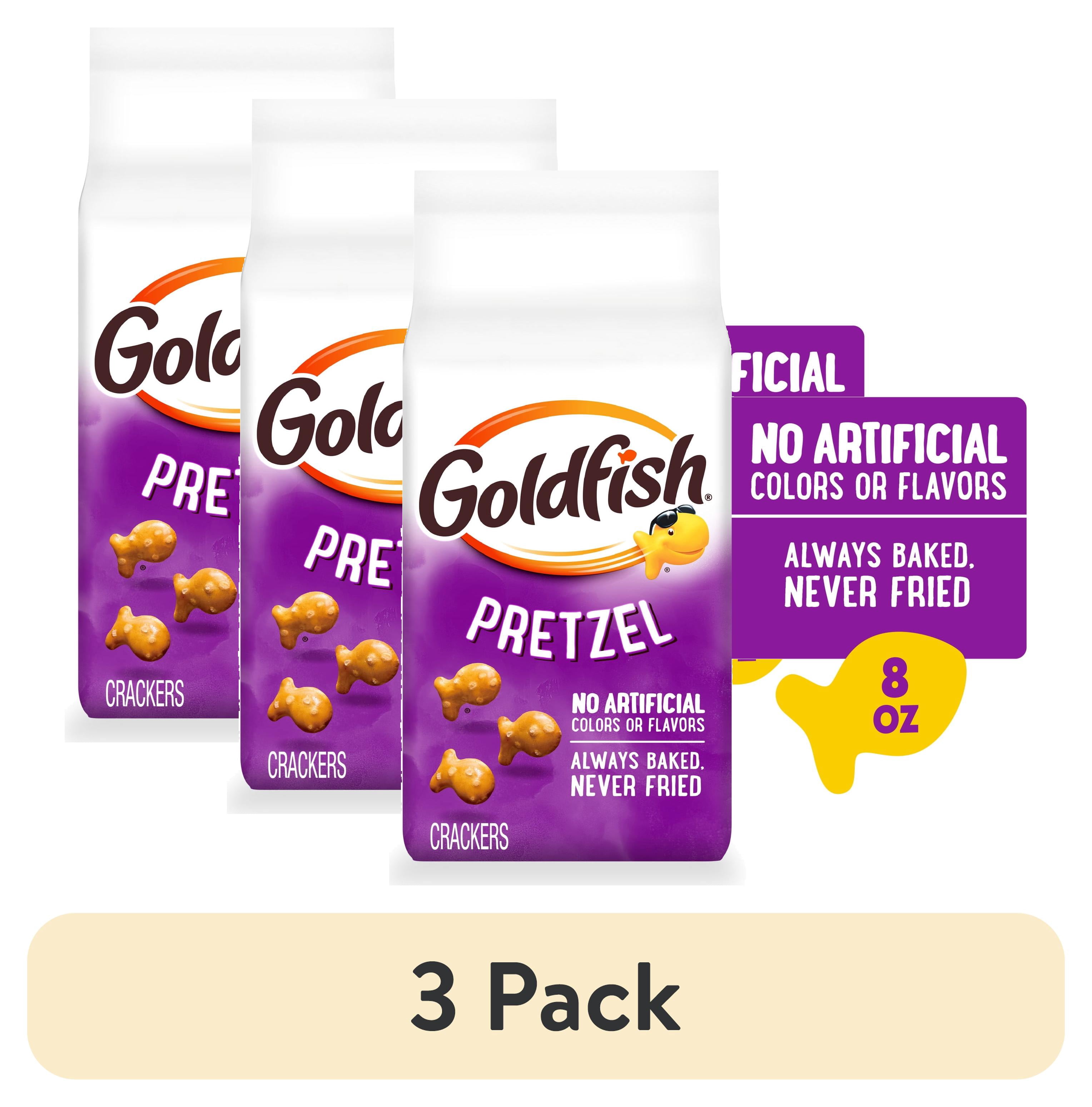 (3 pack) Goldfish Pretzel Crackers, 8 oz Bag