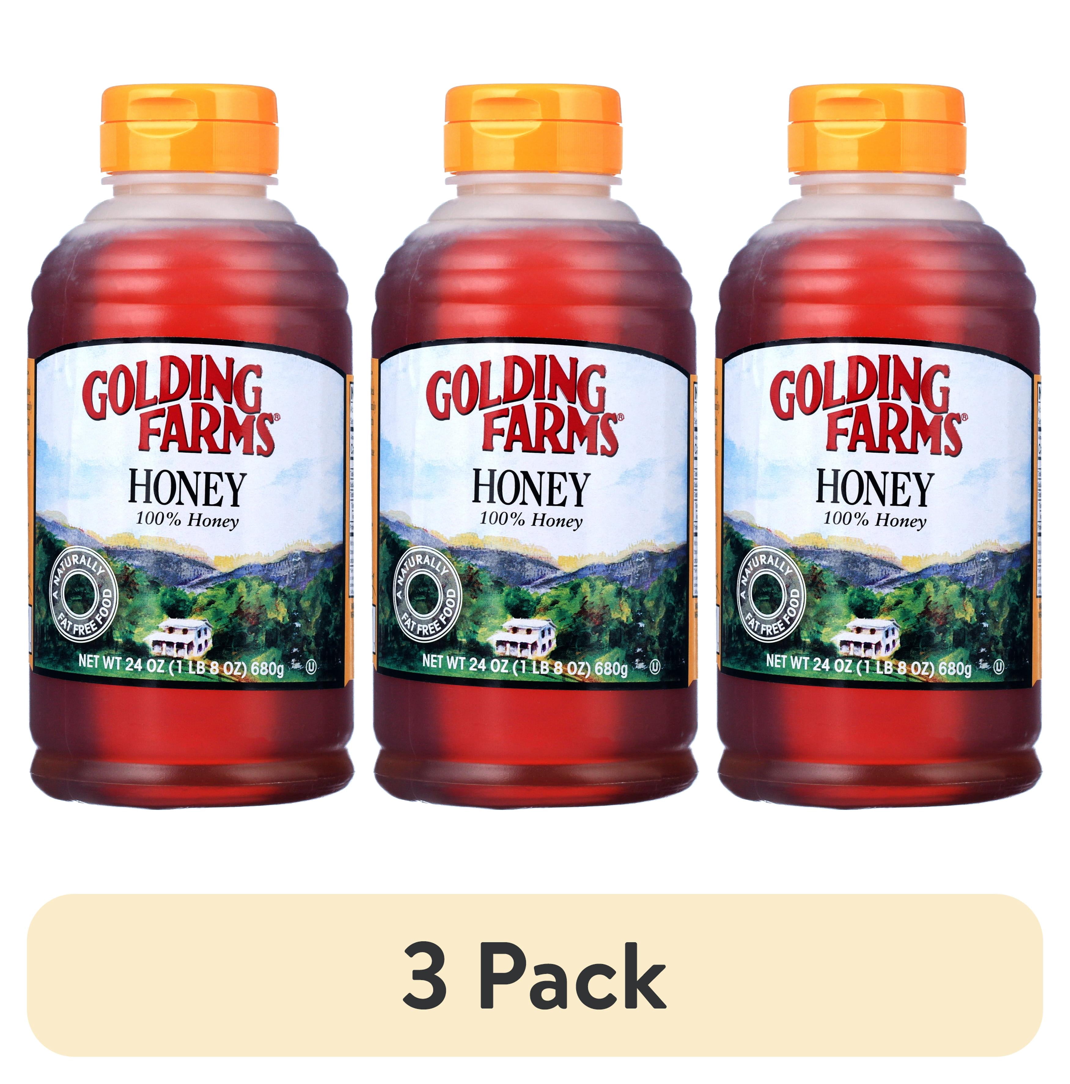 (3 pack) Golding Farms 100% Pure Honey, 24 oz Plastic Bottle (3 pack) Golding Farms 100% Pure Honey, 24 oz Plastic Bottle