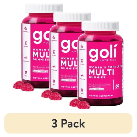 (3 pack) Goli Women's Complete Multivitamin Vegan Gummies, 60 Count