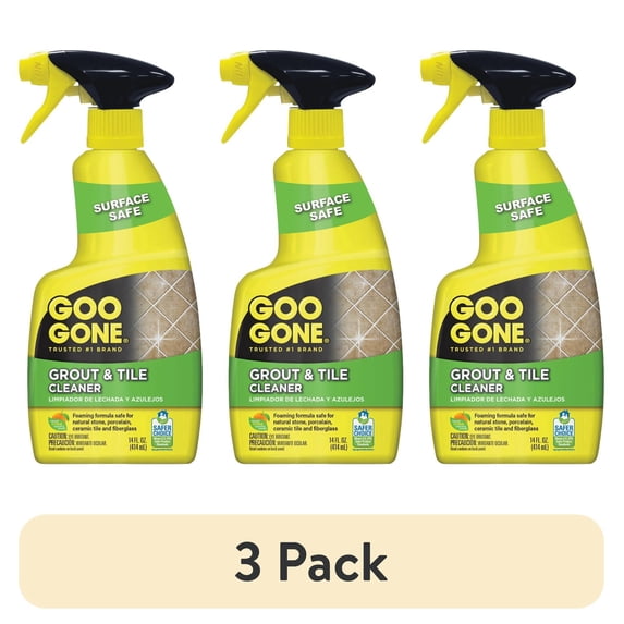 (3 pack) Weiman Goo Gone Grout Cleaner - Orange Scent, Foam - 14 fl oz