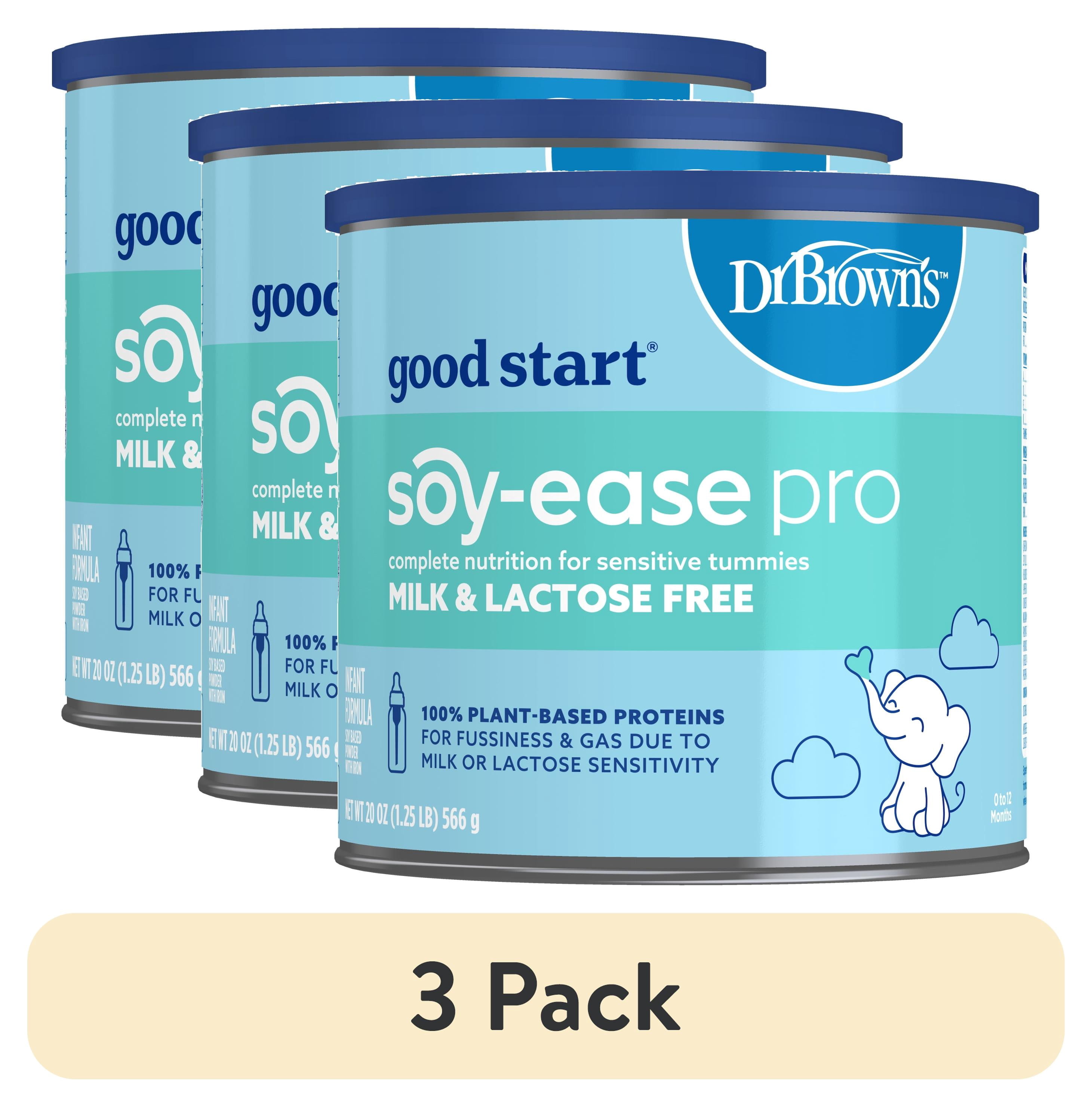 (3 pack) Good Start Dr. Brown's Soy-Ease Pro, Lactose-Free Baby Formula, 20 oz