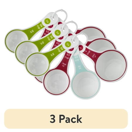 (3 pack) (3 pack) GoodCook PROfreshionals 4-Piece Multicolor Measuring Cup Set with Textured Grip Handles