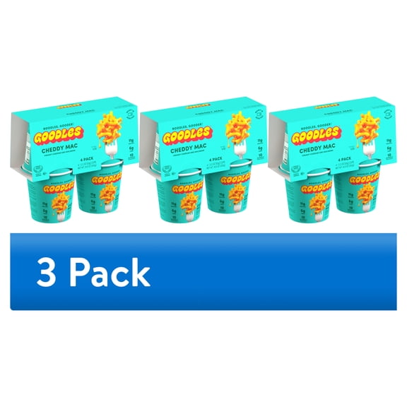 (3 pack) Goodles Mac & Cheese Cheddy Mac Microwavable Cup; Shelf-Stable-4PK