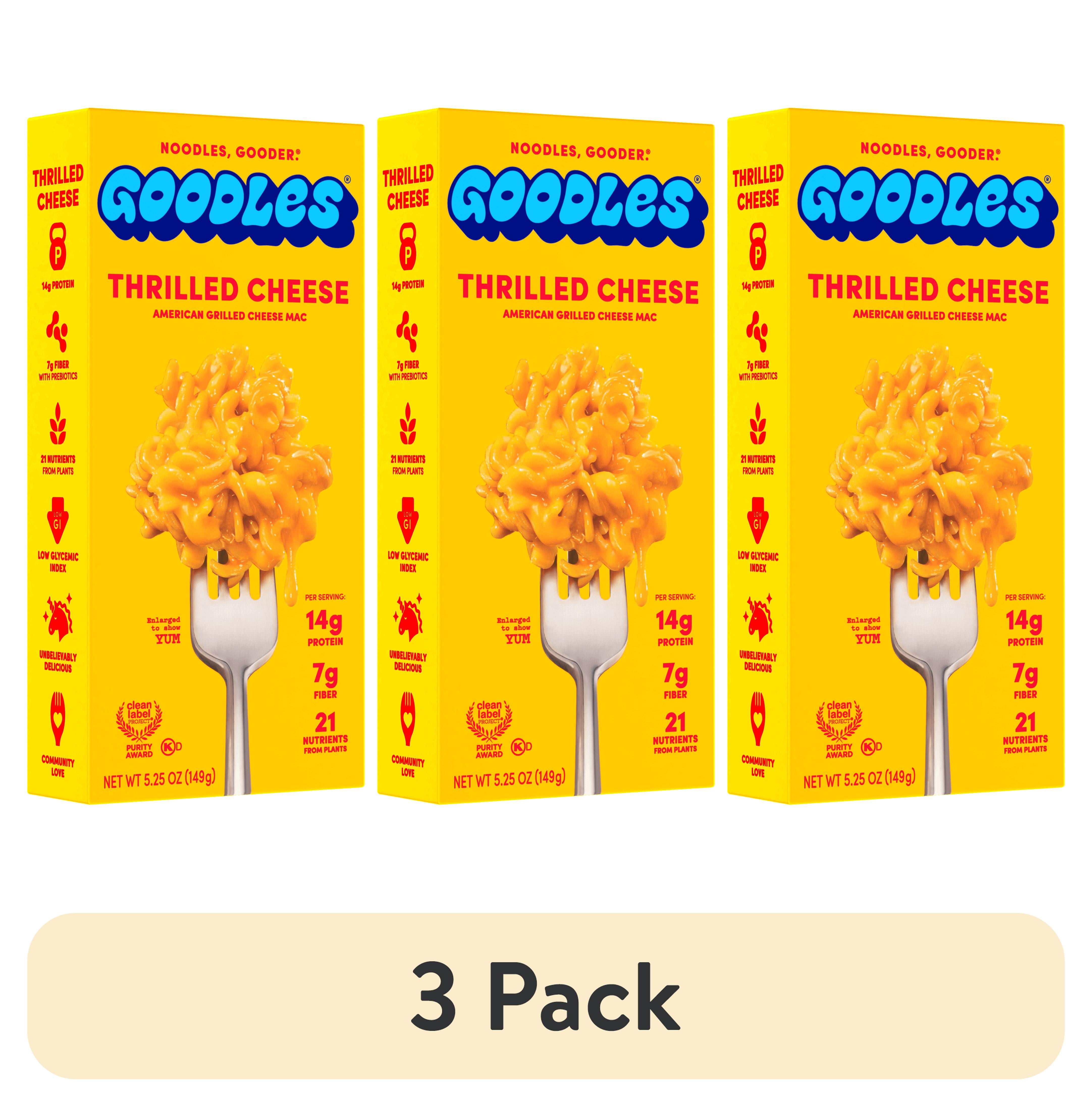 (3 pack) Goodles Mac & Cheese Thrilled Grilled Cheese Flavored Mac; Shelf Stable; 5.25 oz