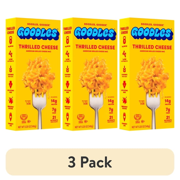 (3 pack) Goodles Mac & Cheese Thrilled Grilled Cheese Flavored Mac; Shelf Stable; 5.25 oz