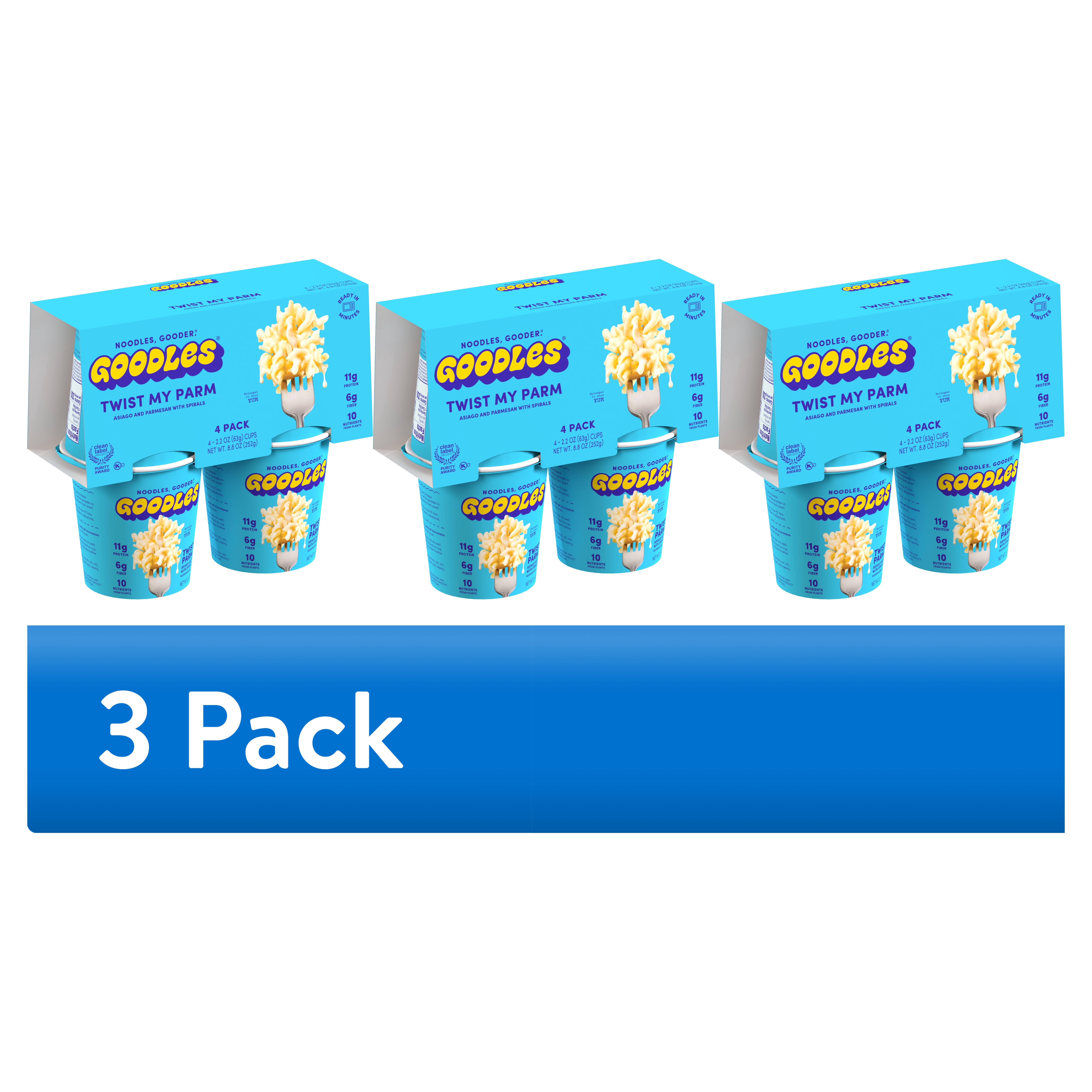 (3 pack) Goodles Mac & Cheese Twist My Parm Microwaveable Cup; Shelf Stable-4PK