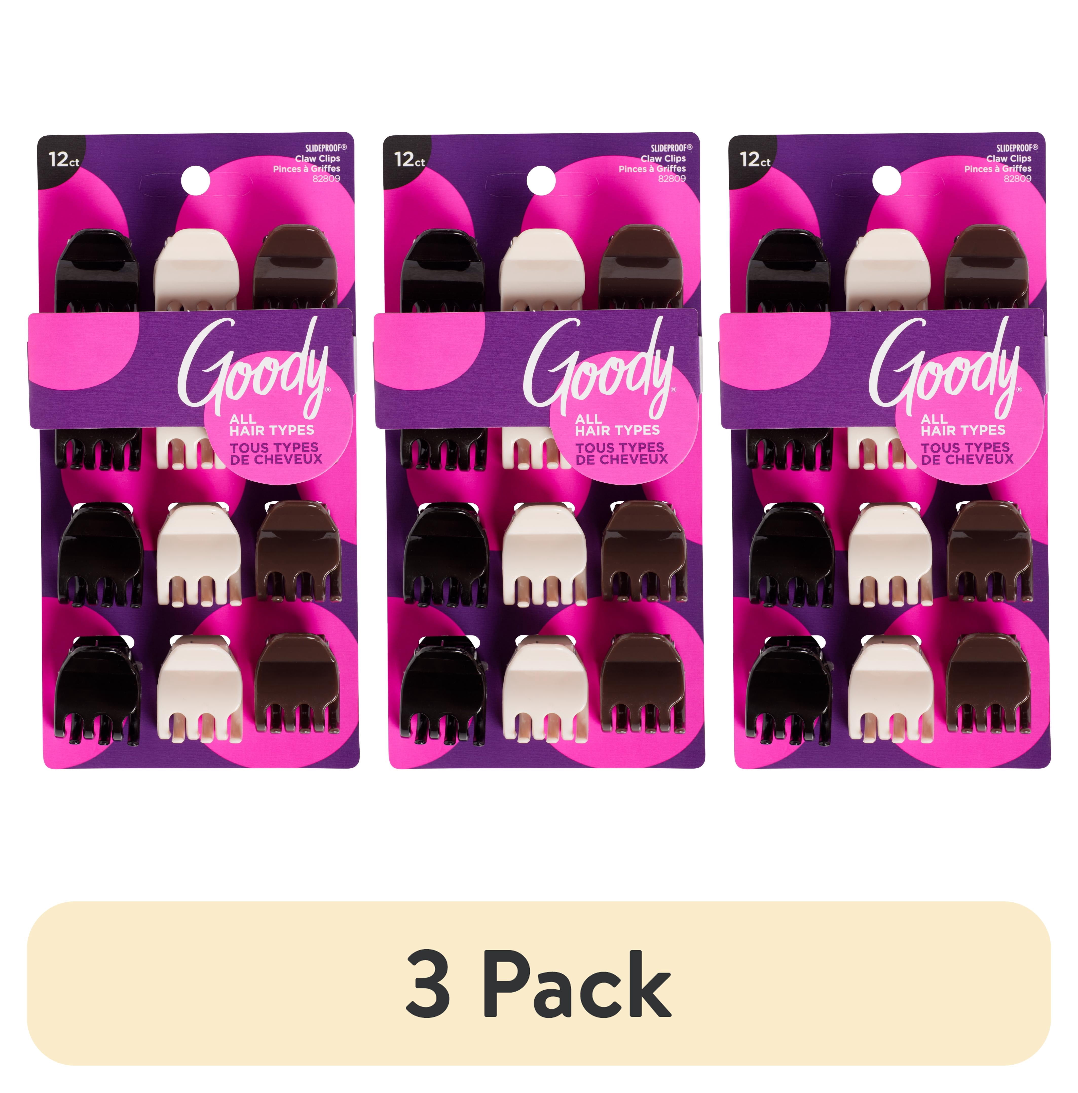 (3 pack) Goody Claw Clips Mini 12Ct Slideproof?? Grip, All Hair Types
