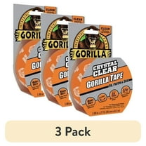 (3 pack) Gorilla Crystal Clear Waterproof Repair Tape, 1.88" x 27'
