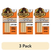 3 pack Gorilla Glue Mounting Putty 84 Pre-Cut Squares, 2 Ounces