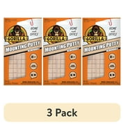 (3 pack) Gorilla Glue Mounting Putty 84 Pre-Cut Squares, 2 Ounces