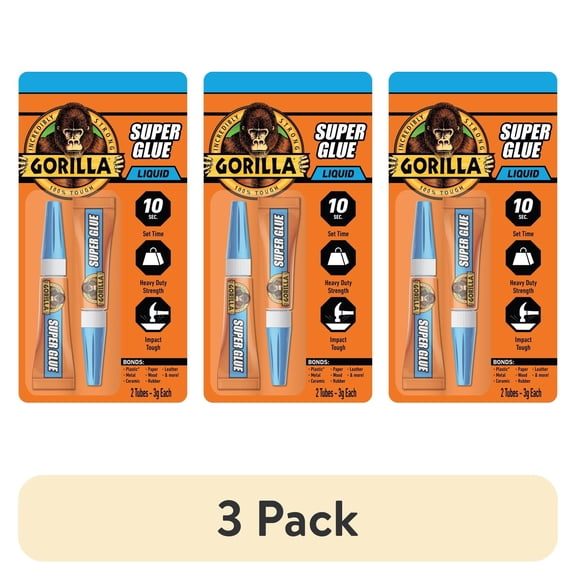 (3 pack) Gorilla Super Glue 2-3g Tubes