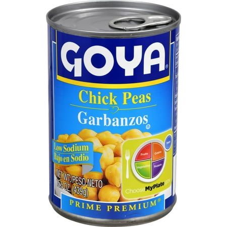 (3 pack) GOYA Chick Peas (Garbanzo Beans), 15.5 oz Can, Low Sodium
