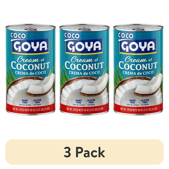 (3 pack) Goya Cream Of Coconut, 50 Oz