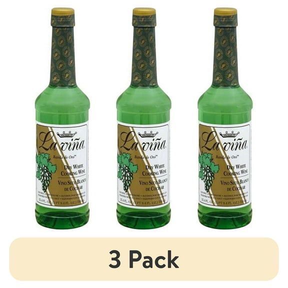(3 pack) Goya La Vina Cooking Wine, 25.4 oz