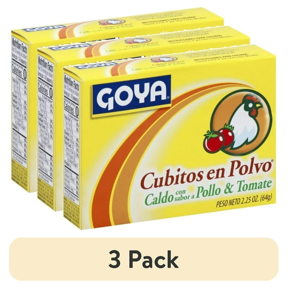 (3 pack) Goya Chicken & Tomato Bouillon, 2.15 oz