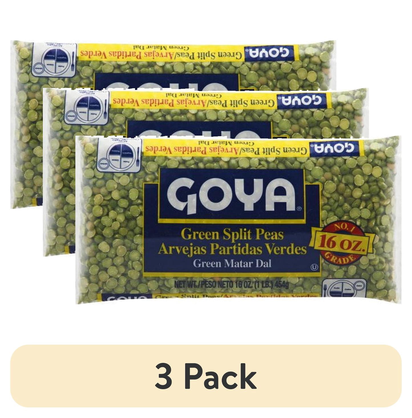 (3 pack) Goya Green Split Peas, 16 oz
