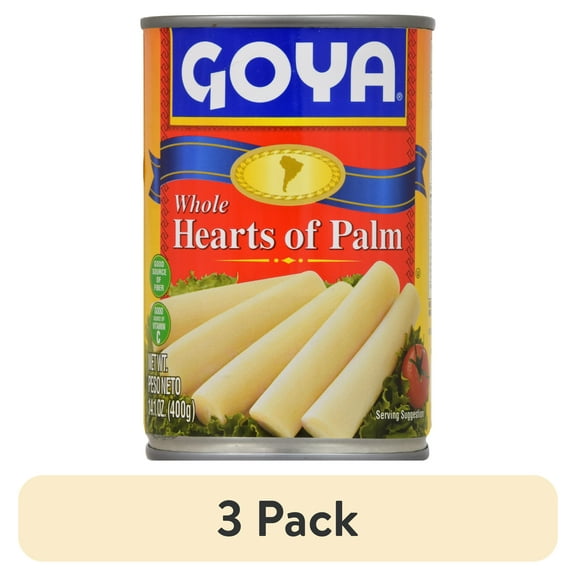 (3 pack) Goya Whole Hearts of Palm, 14.1 Oz