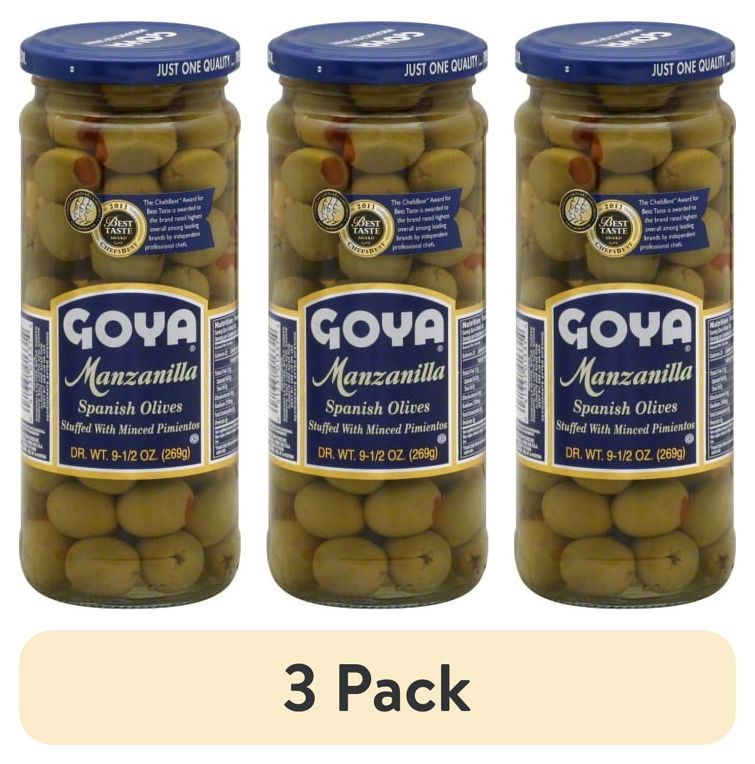 (3 pack) Goya Olives, 9.5 oz
