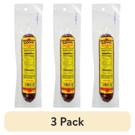 (3 pack) Goya Salchichon Salami Sausage, 8 oz