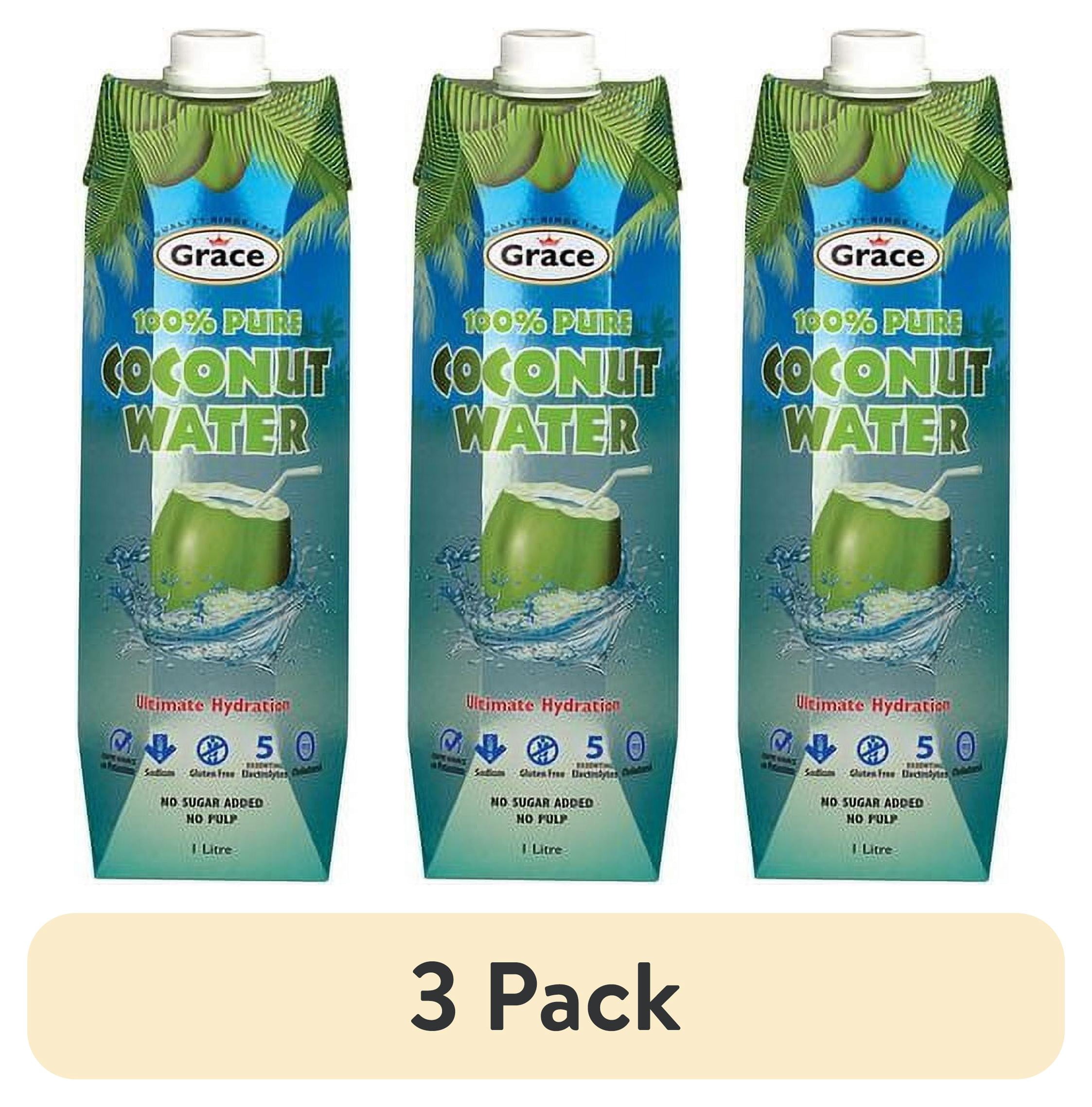 (3 pack) Grace Coconut Water 33.8 fl oz