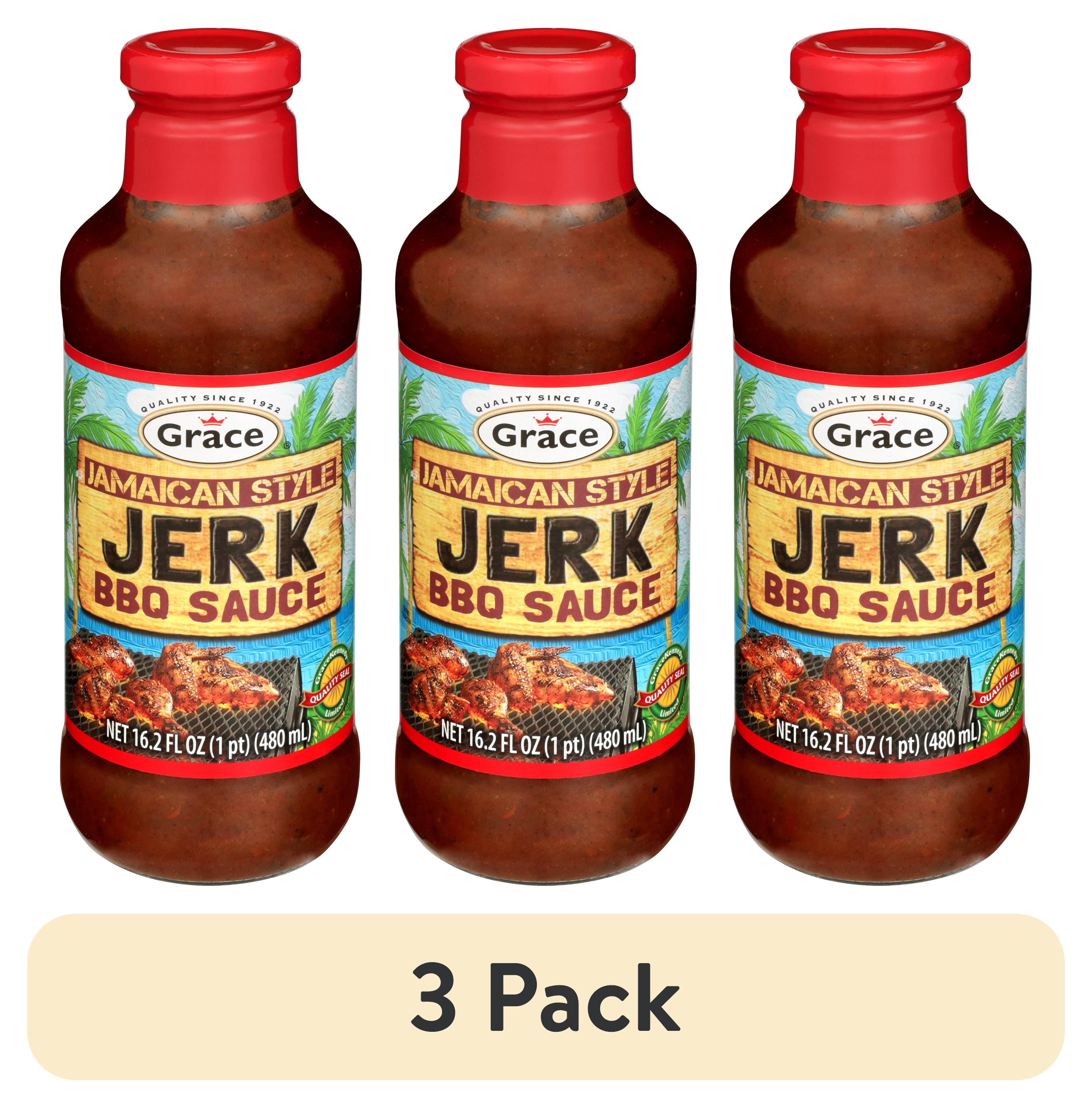 (3 pack) Grace Jamaican Jerk BBQ Sauce 16 oz