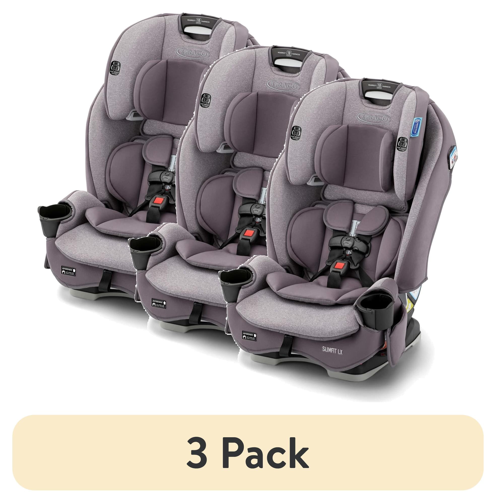 (3 pack) Graco SlimFit LX 3-in-1 Convertible Car Seat, Lilac
