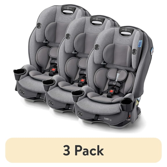 (3 pack) Graco SlimFit LX 3-in-1 Convertible Car Seat, Shaw