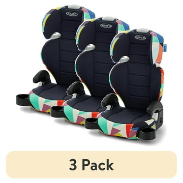 (3 pack) Graco TurboBooster 2.0 Highback Booster Seat, Geo Pop, Grey
