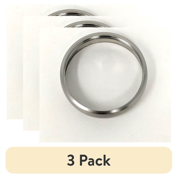 (3 pack) Grade A Google Nest 3rd Gen T3007ES Thermostat Replacement Bezel Outer Ring - Stainless Steel