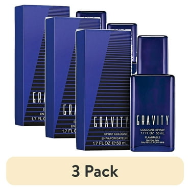 (3 pack) Gravity Cologne Spray for Men, 1.7 fl oz