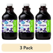 (3 pack) Great Value 100% Concord Grape Juice, 64 fl oz